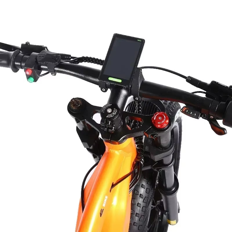 Electric Bike YX80 1500W Motor 48V23Ah Battery Adult Electric Bicycle 20Inch Fat Tire Hydraulic Brake Mountain Off-Road E-BIKE