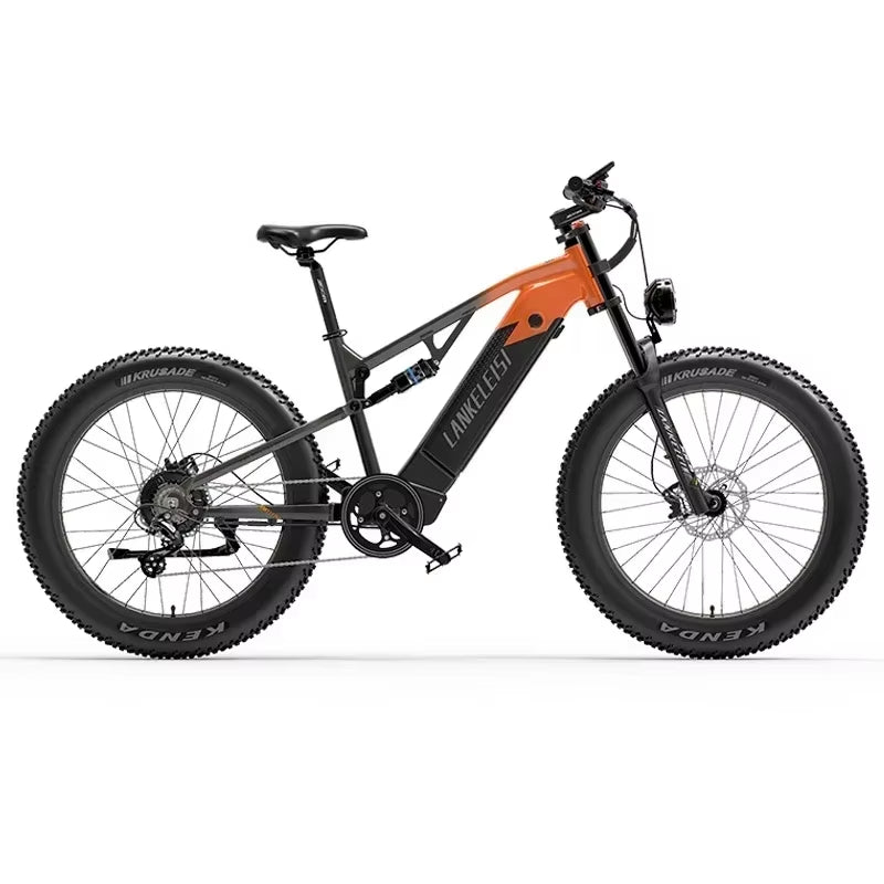 Lankeleisi RV800 Electric Bicycle 26 Inch Fat Tyre Off-Road Electric Bike 750W 48V 20AH Battery Men'S Mountain Bike Snowmobile