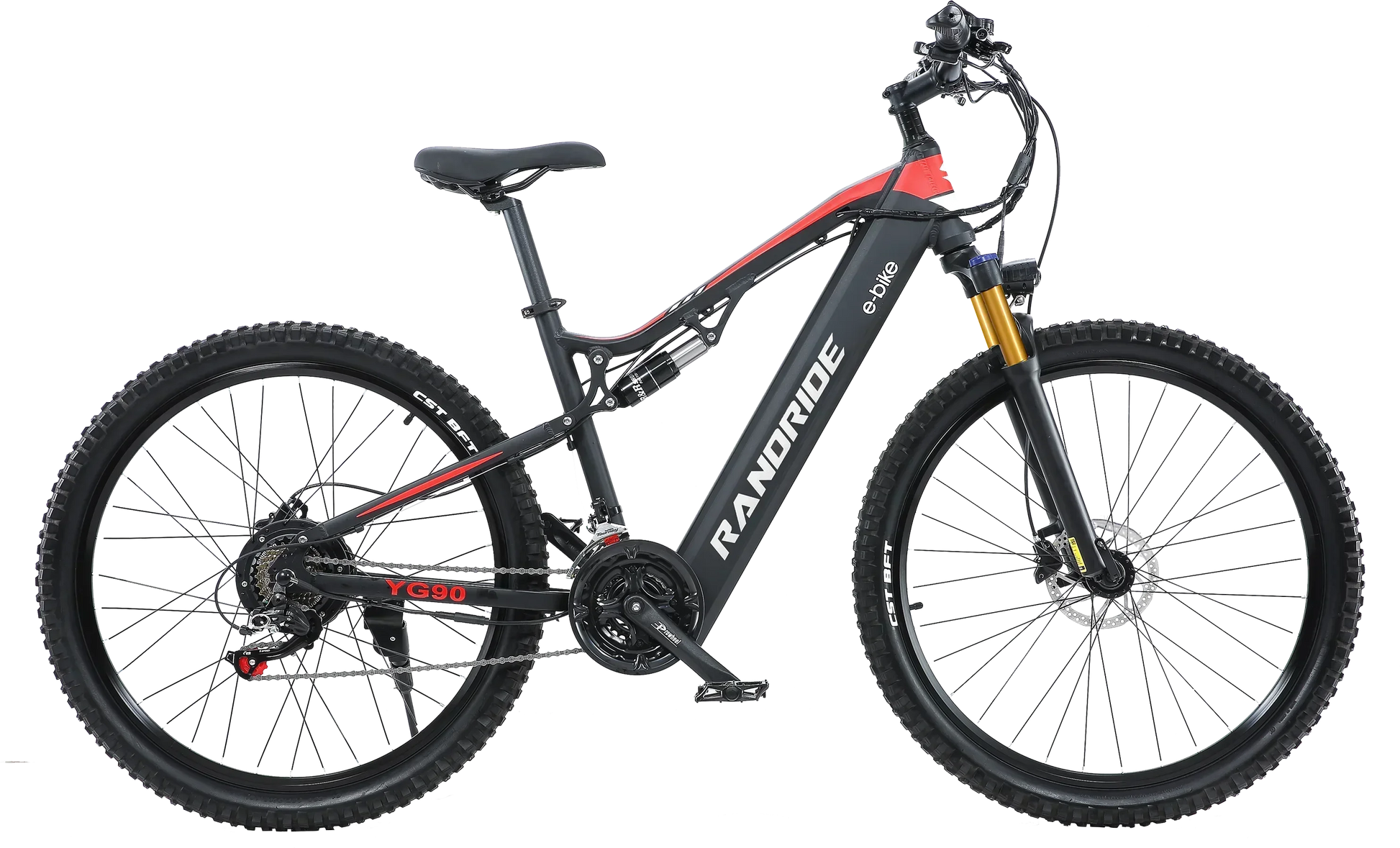 Electric Bike YG90 1000Wmotor 48V17AH Lithium Battery Adult Electric Bicycle 27.5-Inch Hydraulic Brake Mountain Off-Road E-Bike