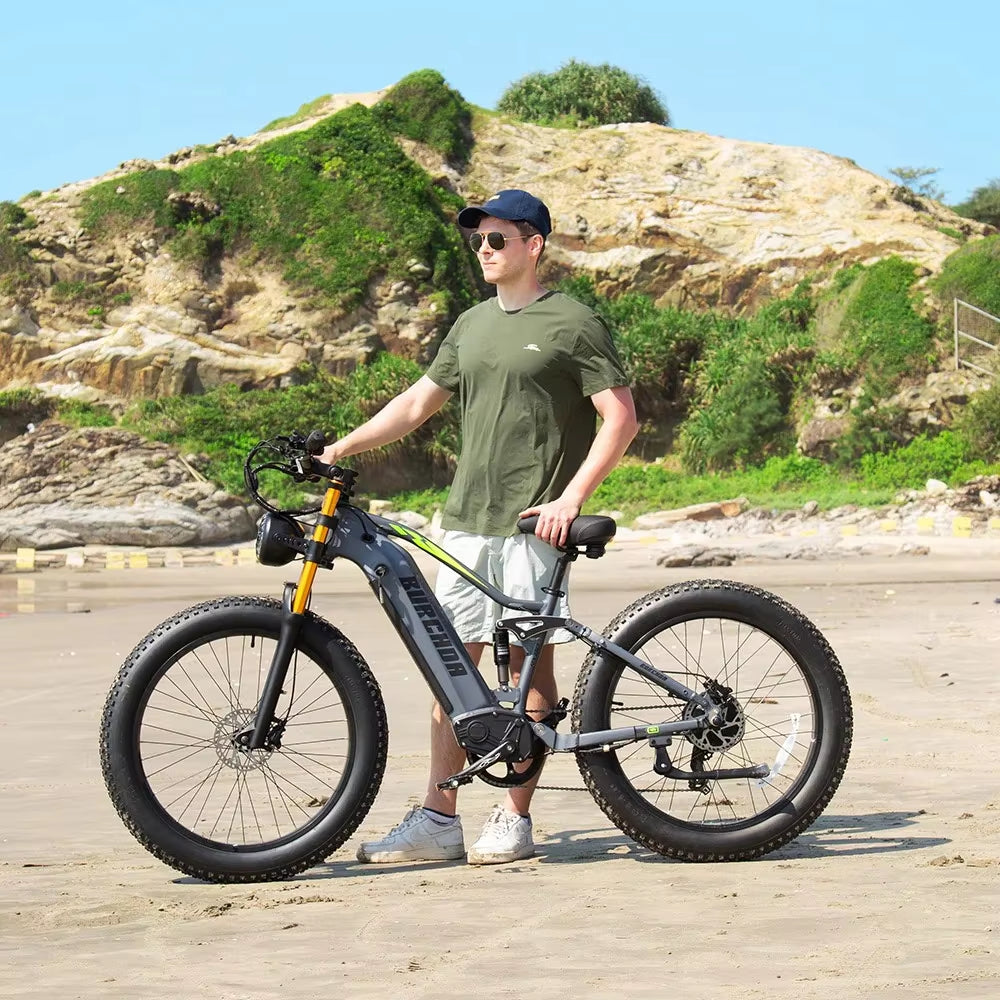 RX80 Electric Bike for Adults,1000W Motor 48V20AH Battery,26" All-Terrain Fat Tires,Mountain Snow Ebike,Off-Road Cycling