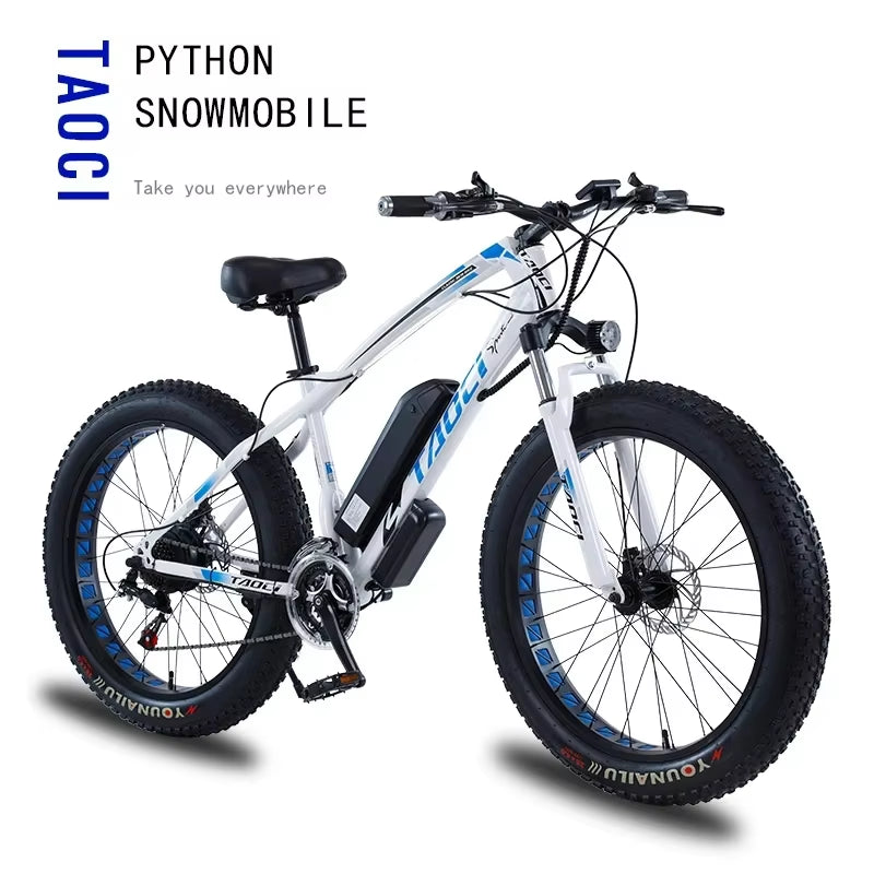 Electric Bicycle 750W Brushless Motor AKEZ 48V 13AH Lithium Battery 26Inch Adult E-Bike Fat Tire Urban Commuting Electric Bike
